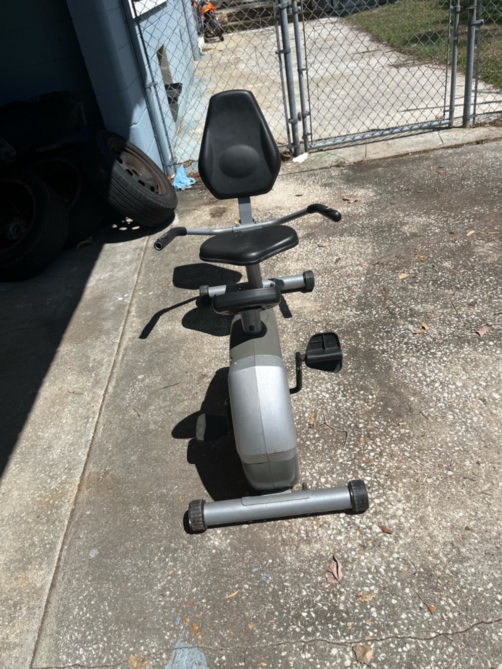 Recumbent Exercise Bike - Gray/Black